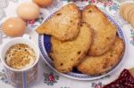 Golden Slices Of Bread Stock Photo