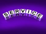 Service Blocks Refer To Assistance Help Work Or Business Stock Photo