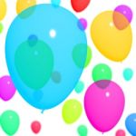 Multicolored Balloons Background Stock Photo