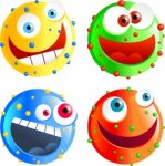 Spotty Avatar Faces Stock Photo