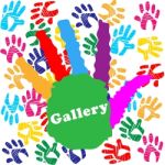 Kids Gallery Indicates Colourful Color And Children Stock Photo