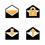 Set Of Envelope Icons - Iconic Design Stock Photo