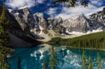 Sunny Day At Canadian Rockies Stock Photo