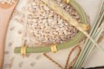 Organic Wheat Grains Stock Photo