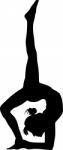 Silhouette Girl Doing Yoga Stock Photo