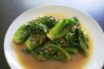 Stir Fried Choy Sum  , Thai Cuisine Stock Photo