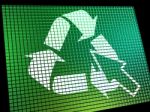 Recycle Icon On Computer Screen Stock Photo