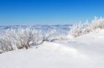 Deogyusan Mountains Is Covered By Snow And Morning Fog In Winter,south Korea Stock Photo