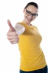 Teenager Showing Thumbs-up Stock Photo