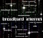 Broadband Internet Represents World Wide Web And Computing Stock Photo