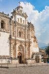 Catholic Church Called Iglesia De San Francisco In Antigua, Guat Stock Photo