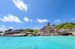 Rock Symbol Of Similan Islands In Thailand Stock Photo