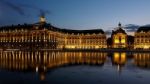 Miroir D'eau At Place De La Bourse In Bordeaux Stock Photo