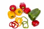 Colorful Bell Peppers Stock Photo