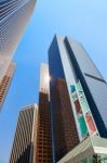 Financial District Of Los Angeles Stock Photo