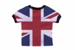 Small Shirt With Uk Flag Isolated On White Background Stock Photo