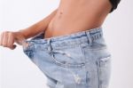 Weight Loss Woman Stock Photo