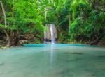 Erawan Waterfall Stock Photo