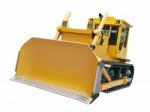 Heavy Crawler Bulldozer  Isolated Stock Photo