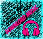 Download Music Indicates Sound Track And Data Stock Photo