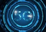 5g Communication Technology Abstract Circle Background Stock Photo