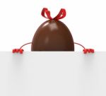 Easter Egg Indicates Text Space And Confectionery Stock Photo