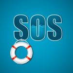 Sos With Lifebouy Stock Photo