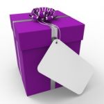 Gift Tag Indicates Text Space And Blank Stock Photo