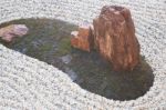 Zen Gardens Typically Contain Gravel And Bare Stones Stock Photo