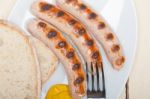 Traditional German Wurstel Sausages Stock Photo