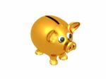 Cute Piggy Bank Stock Photo