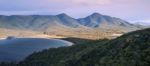 Wineglass Bay Beach Located In Freycinet National Park, Tasmania Stock Photo