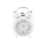 White Alarm Clock Color Number Isolated From Background Stock Photo