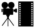 Movie Reel And Film Stock Photo