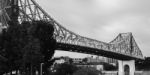 Story Bridge In Brisbane. Black And White Stock Photo