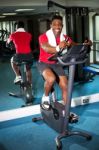 Athletic Young Man At The Gym Stock Photo