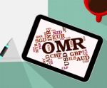 Omr Currency Indicates Oman Rials And Currencies Stock Photo