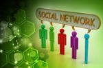 Social Network Concept Stock Photo