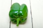 Fresh Green Bell Pepper Stock Photo