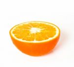 A Half Of An Orange Stock Photo