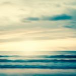 An Abstract Seascape With Blurred Panning Motion Stock Photo