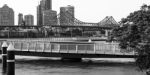 Story Bridge In Brisbane. Black And White Stock Photo