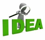 Ideas Character Shows Concepts Idea And Innovation Stock Photo