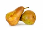 Brown Pear Isolated On A White Background Stock Photo