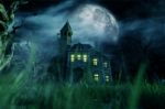 Haunted House,3d Illustration Stock Photo