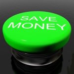 Save Money Button Stock Photo