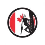 Canadian Tree Surgeon Canada Flag Icon Stock Photo