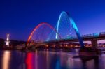 Expro Bridge At Night In Daejeon,korea Stock Photo