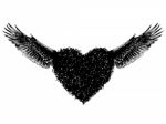 Heart With Angel Wings Stock Photo