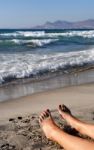 Relaxing Feet Stock Photo